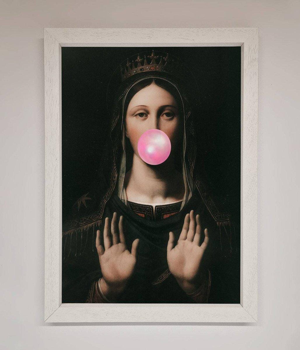 Bubble Gum Renaissance Framed Print