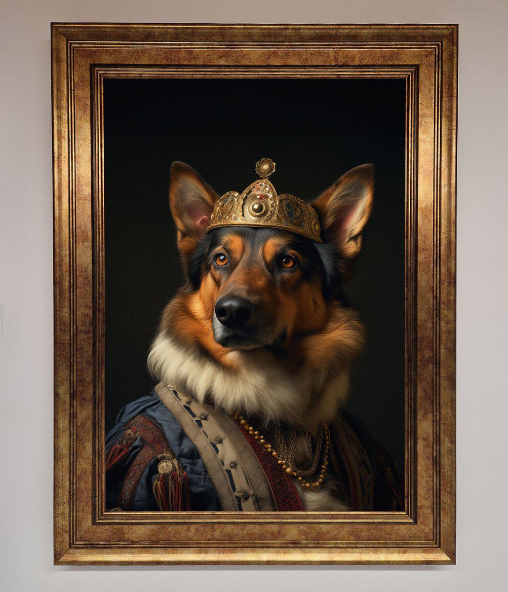 Renaissance German Shepherd Framed Wall Art