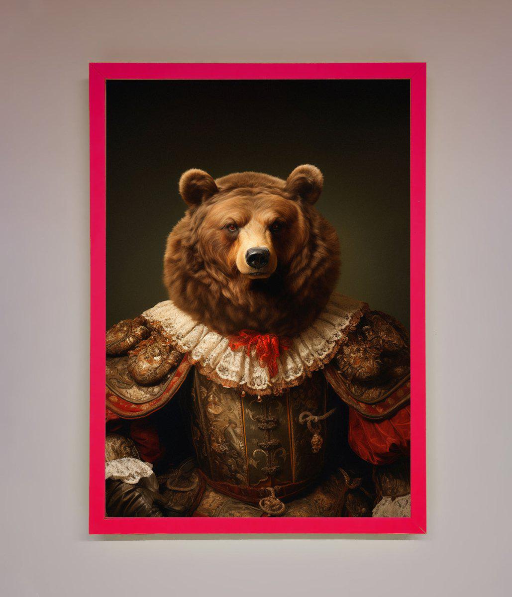 Rennaissance Bear Framed Poster