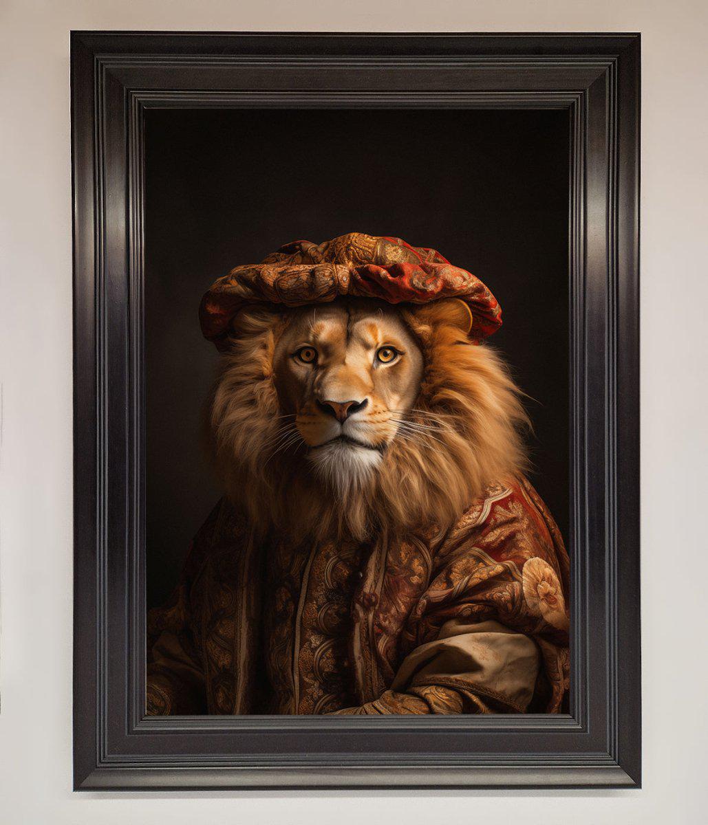 Renaissance Lion Framed Wall Art