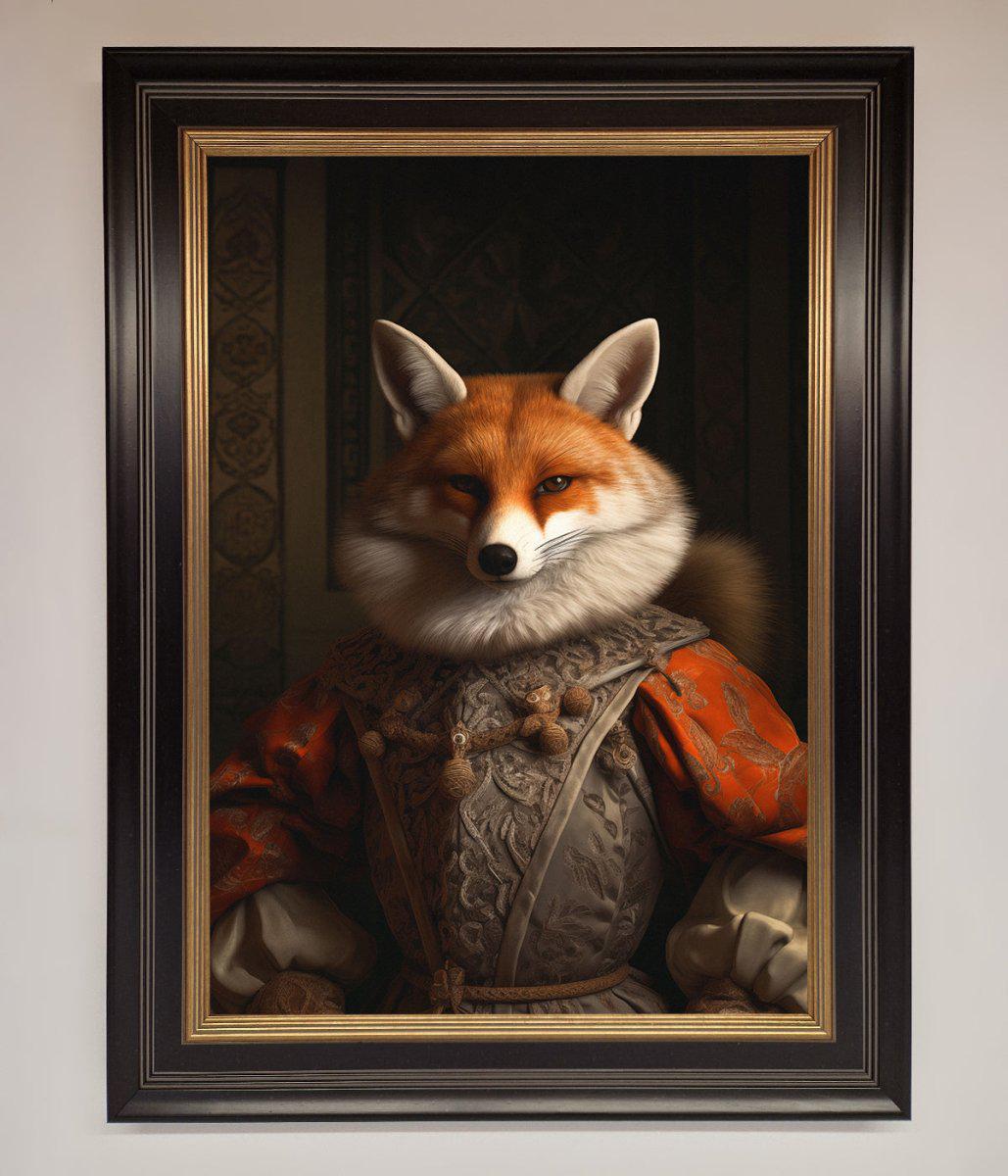 Renaissance Fox Framed Poster