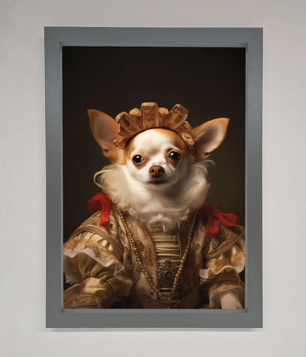 Renaissance Chihuahua Framed Print