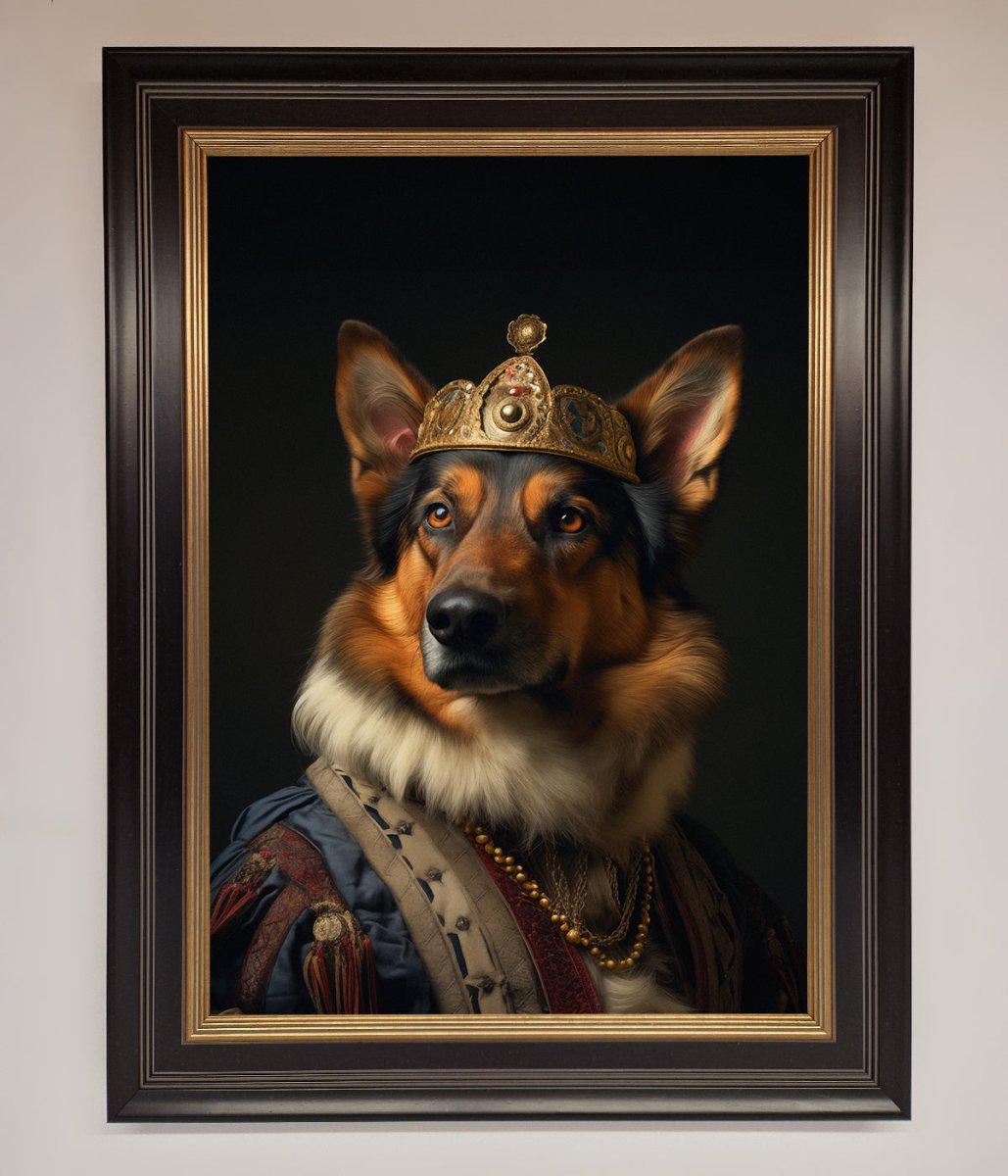 Renaissance German Shepherd Framed Wall Art