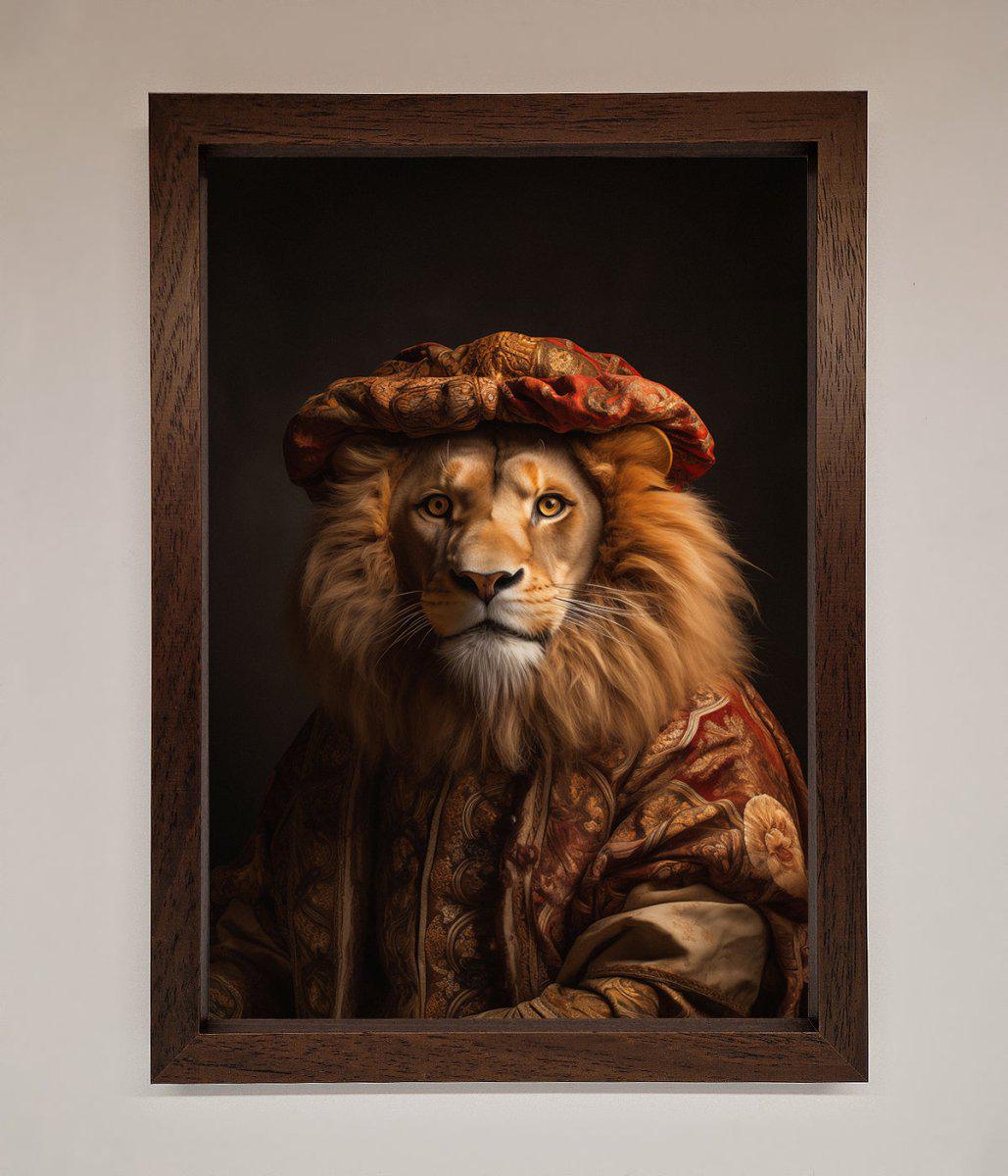 Renaissance Lion Framed Wall Art
