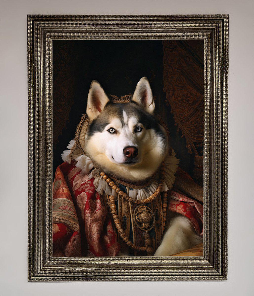 Renaissance Husky Framed Print