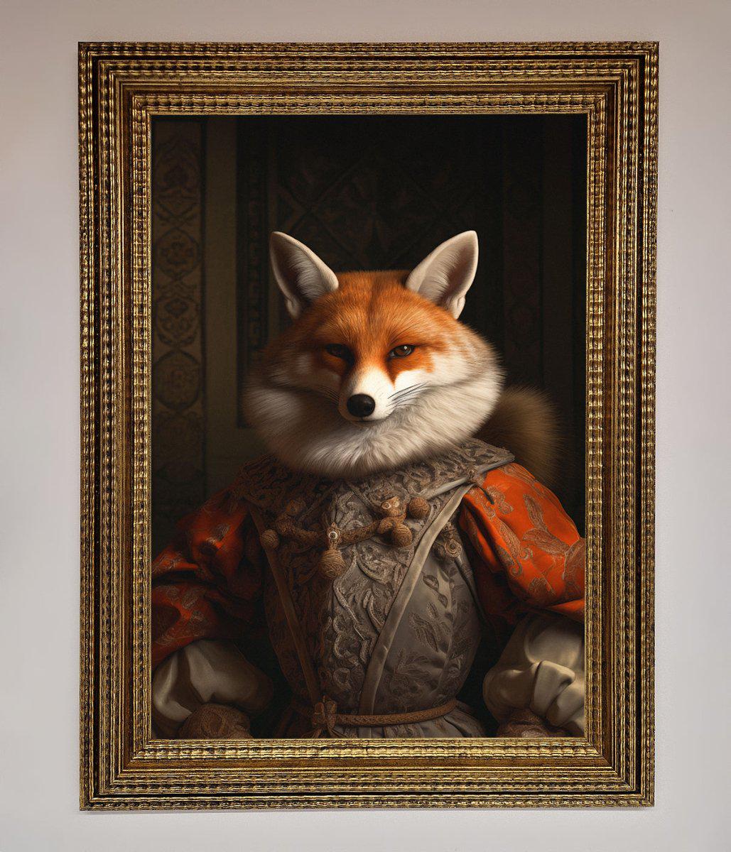 Renaissance Fox Framed Poster